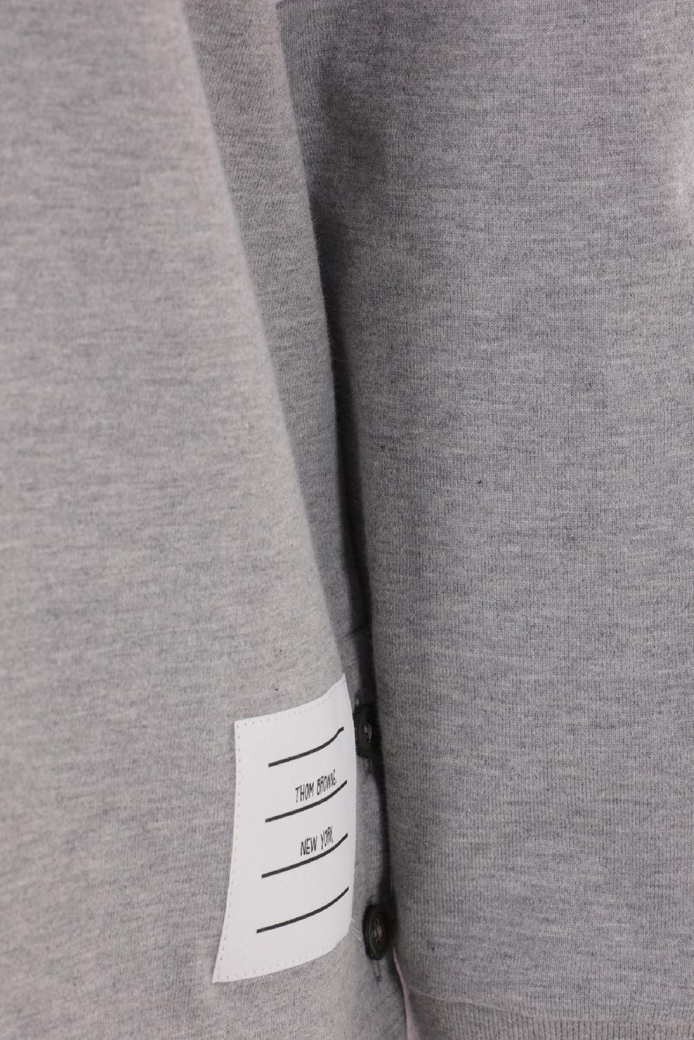 THOM BROWNE t-shirt a maniche lunghe in cotone con dettaglio 4-bar Negozi Online