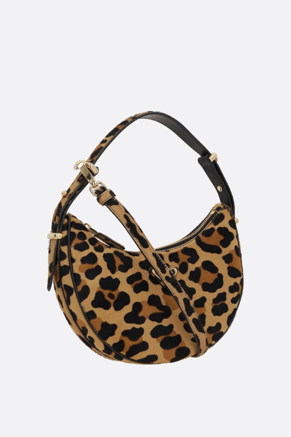 PRADA borsa a spalla Prada Arqué in cavallino stampa leopardo Fino al 55% di sconto