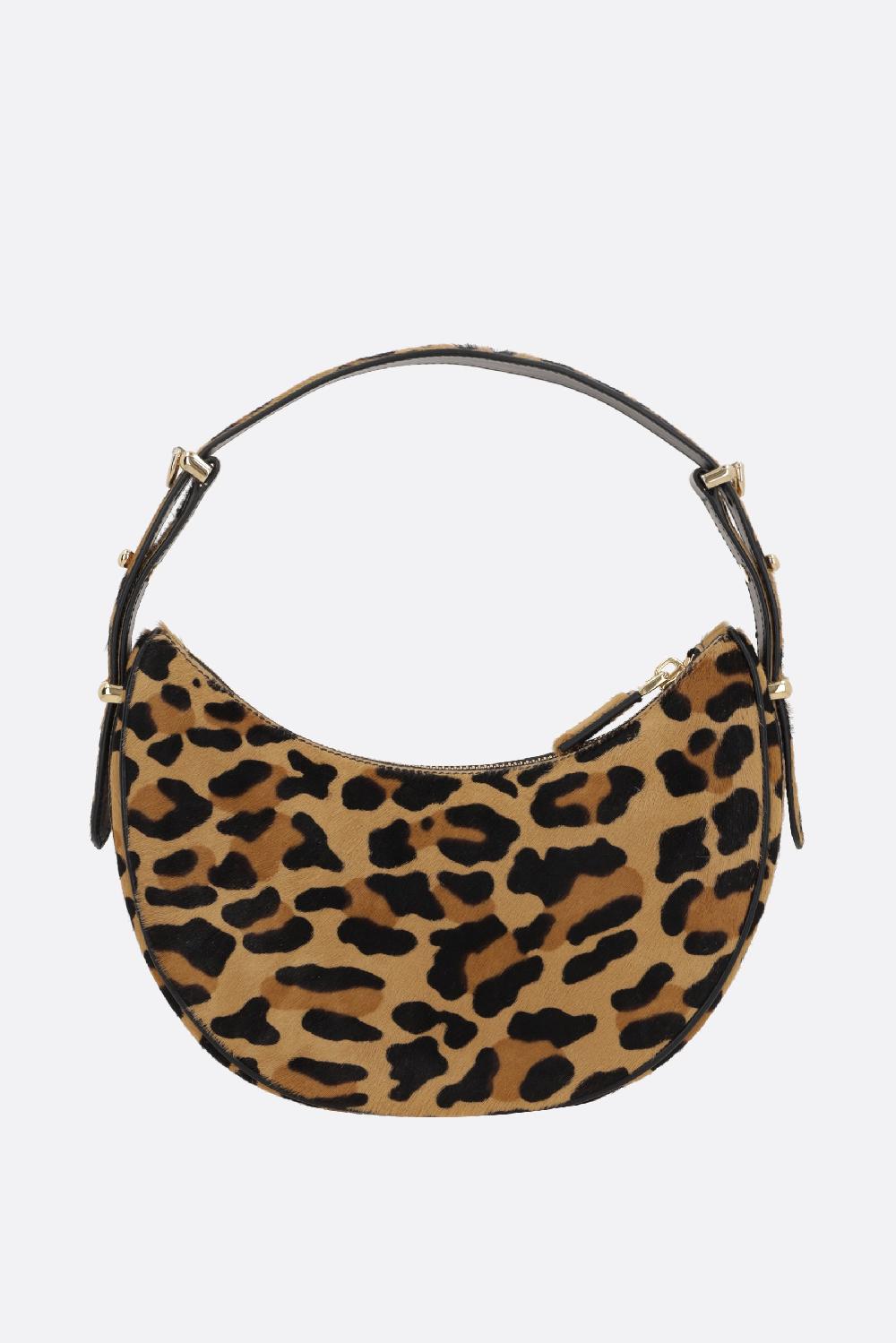 PRADA borsa a spalla Prada Arqué in cavallino stampa leopardo Fino al 55% di sconto