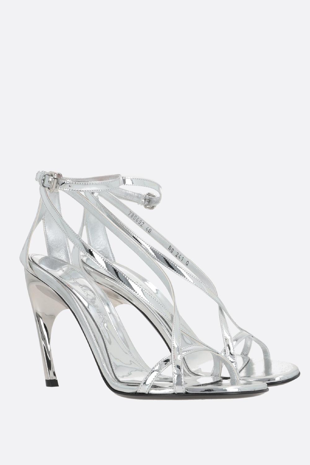 ALEXANDER McQUEEN sandalo Armadillo in ecopelle effetto specchio Duty-free