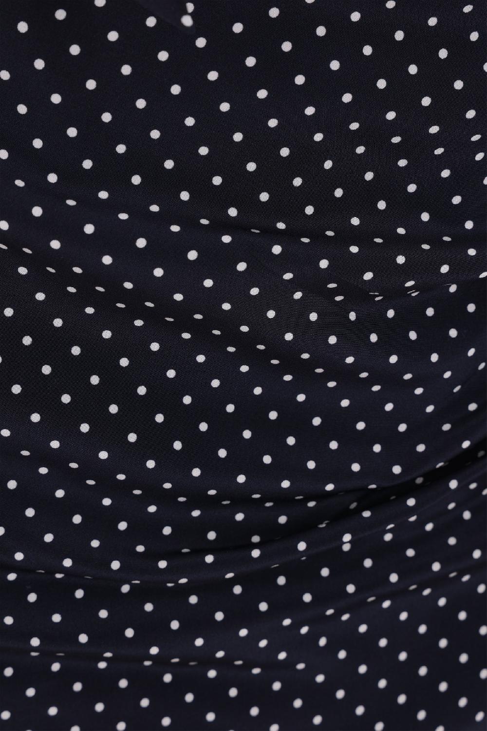ALESSANDRA RICH miniabito off-the-shoulder in seta a pois Nuova
