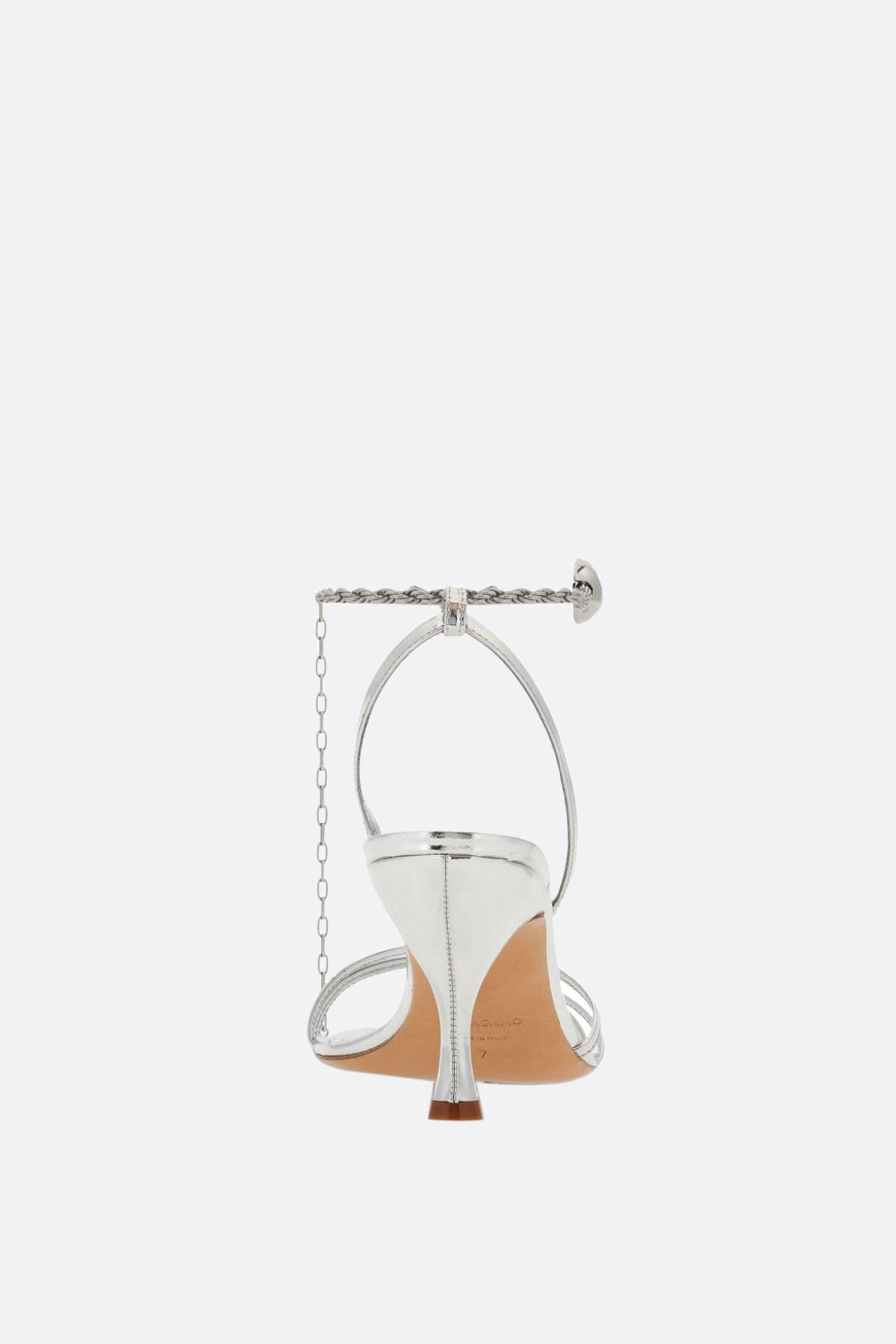 FERRAGAMO sandalo Denise in pelle laminata In Linea