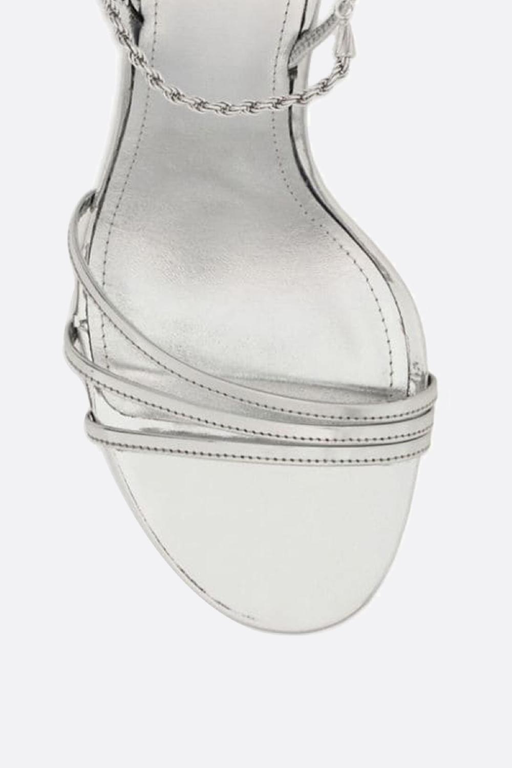 FERRAGAMO sandalo Denise in pelle laminata In Linea