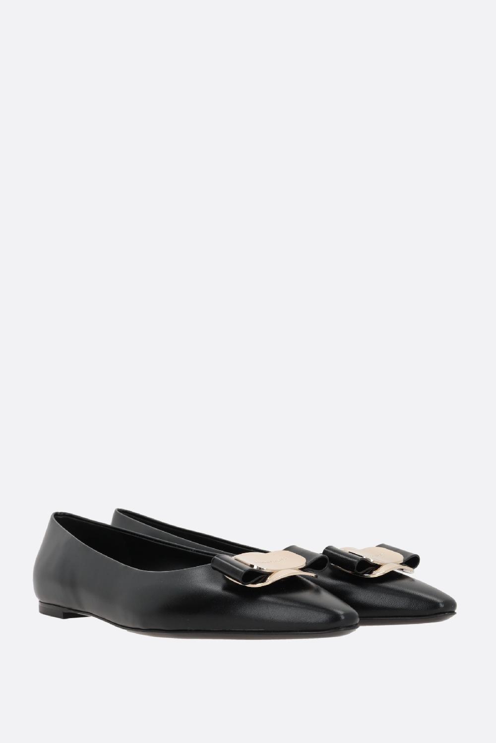 FERRAGAMO ballerina Zea in nappa Promozione