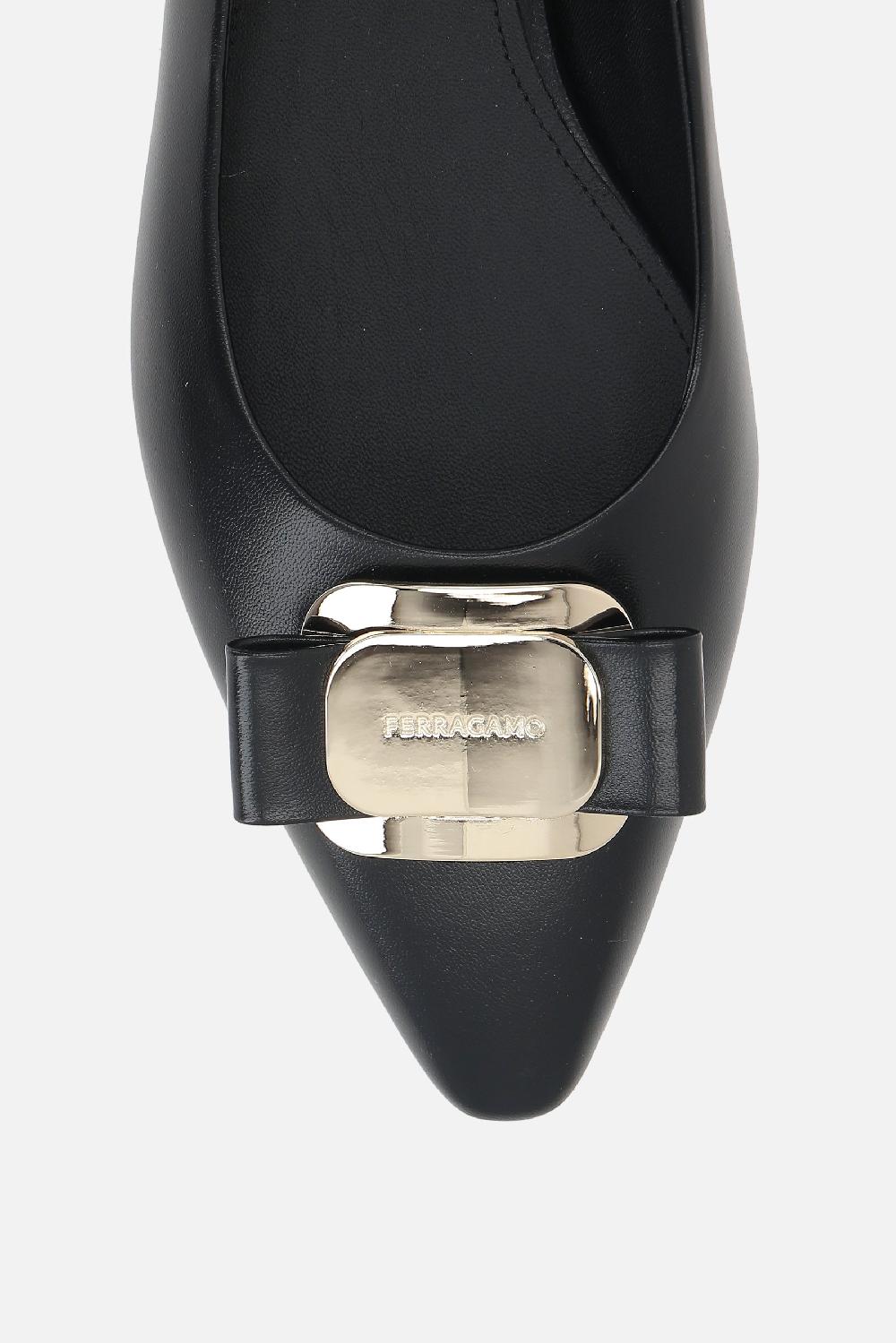 FERRAGAMO ballerina Zea in nappa Promozione
