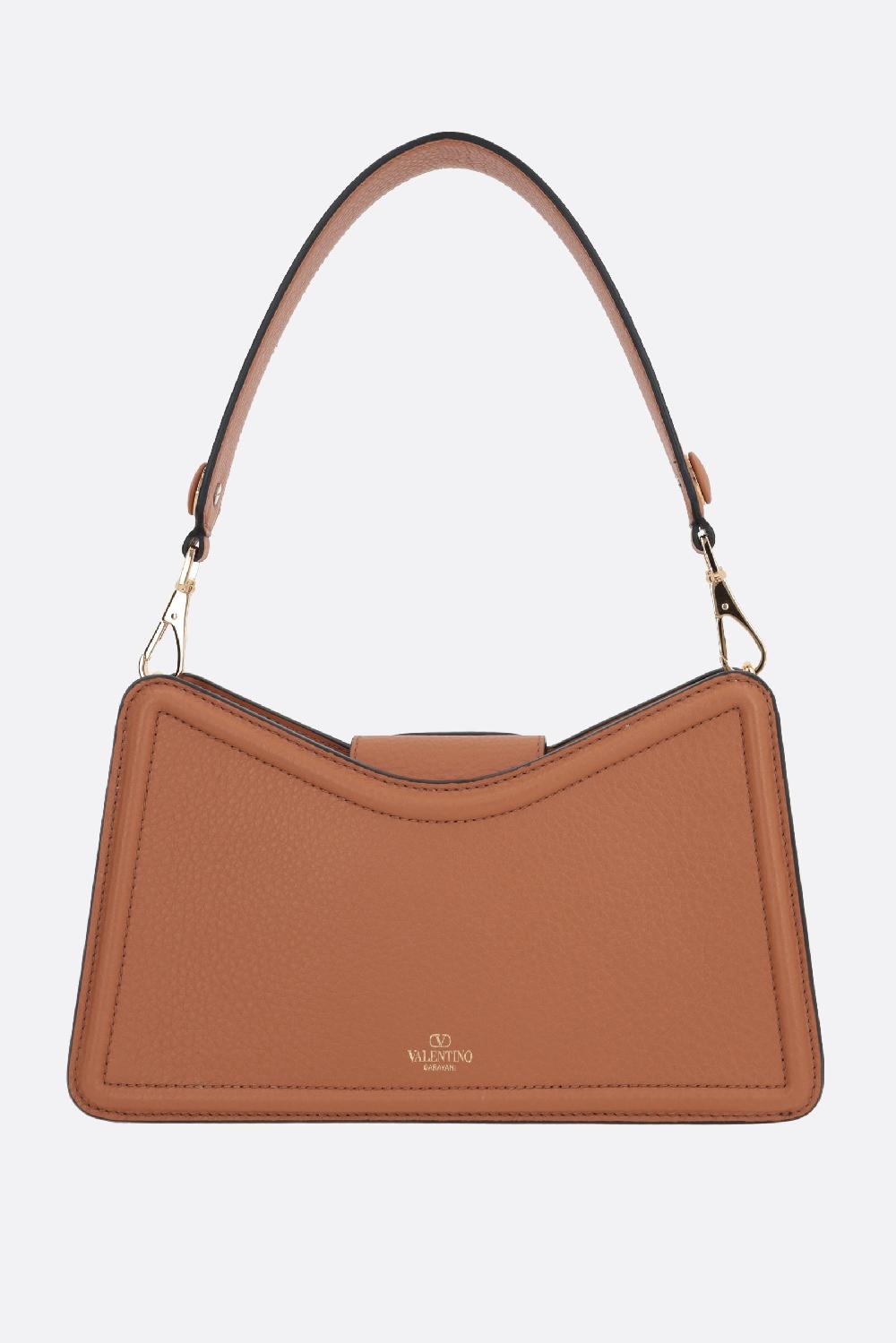 VALENTINO GARAVANI borsa a tracolla Vlogo Leather in pelle martellata Soddisfazione Garantita