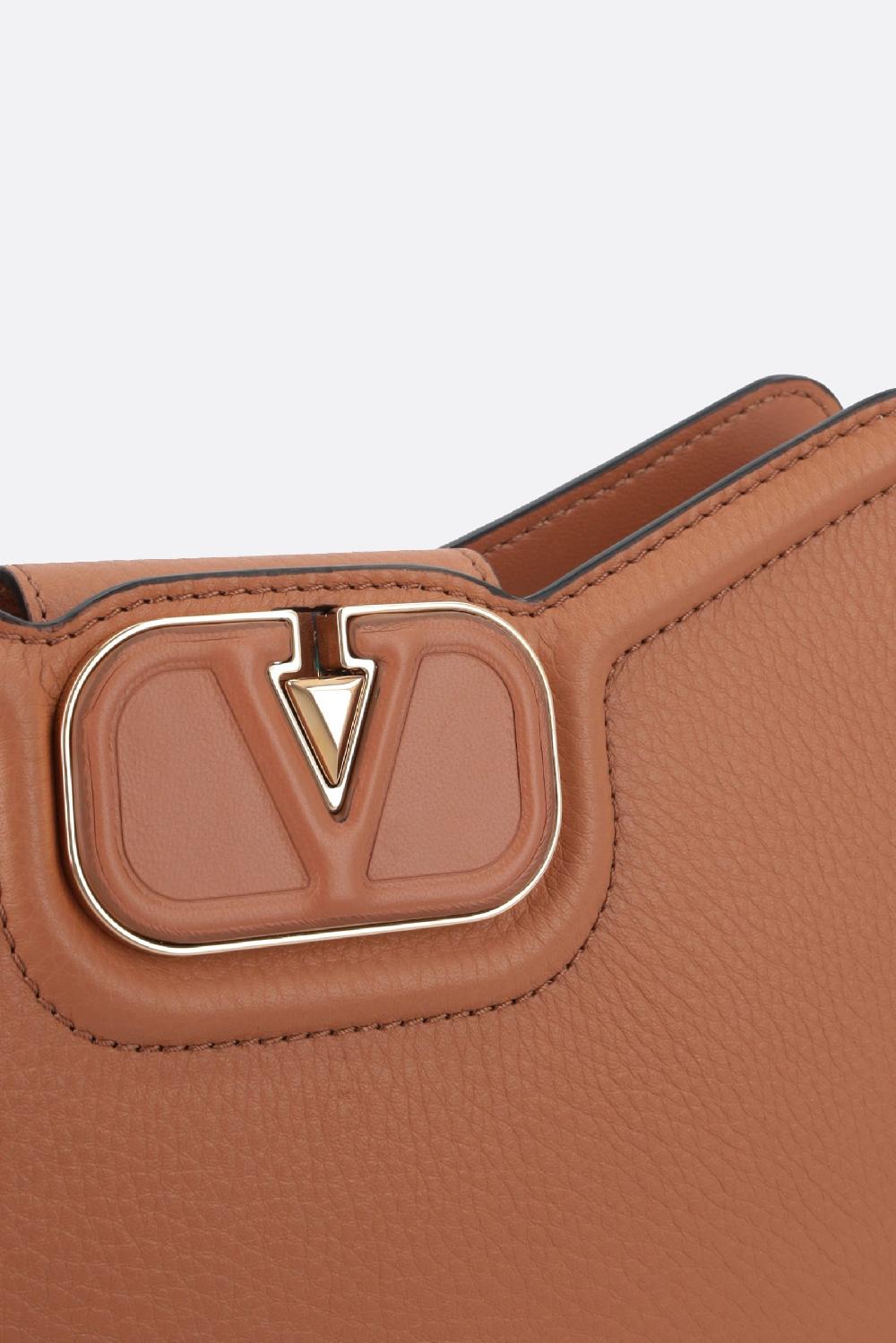 VALENTINO GARAVANI borsa a tracolla Vlogo Leather in pelle martellata Soddisfazione Garantita