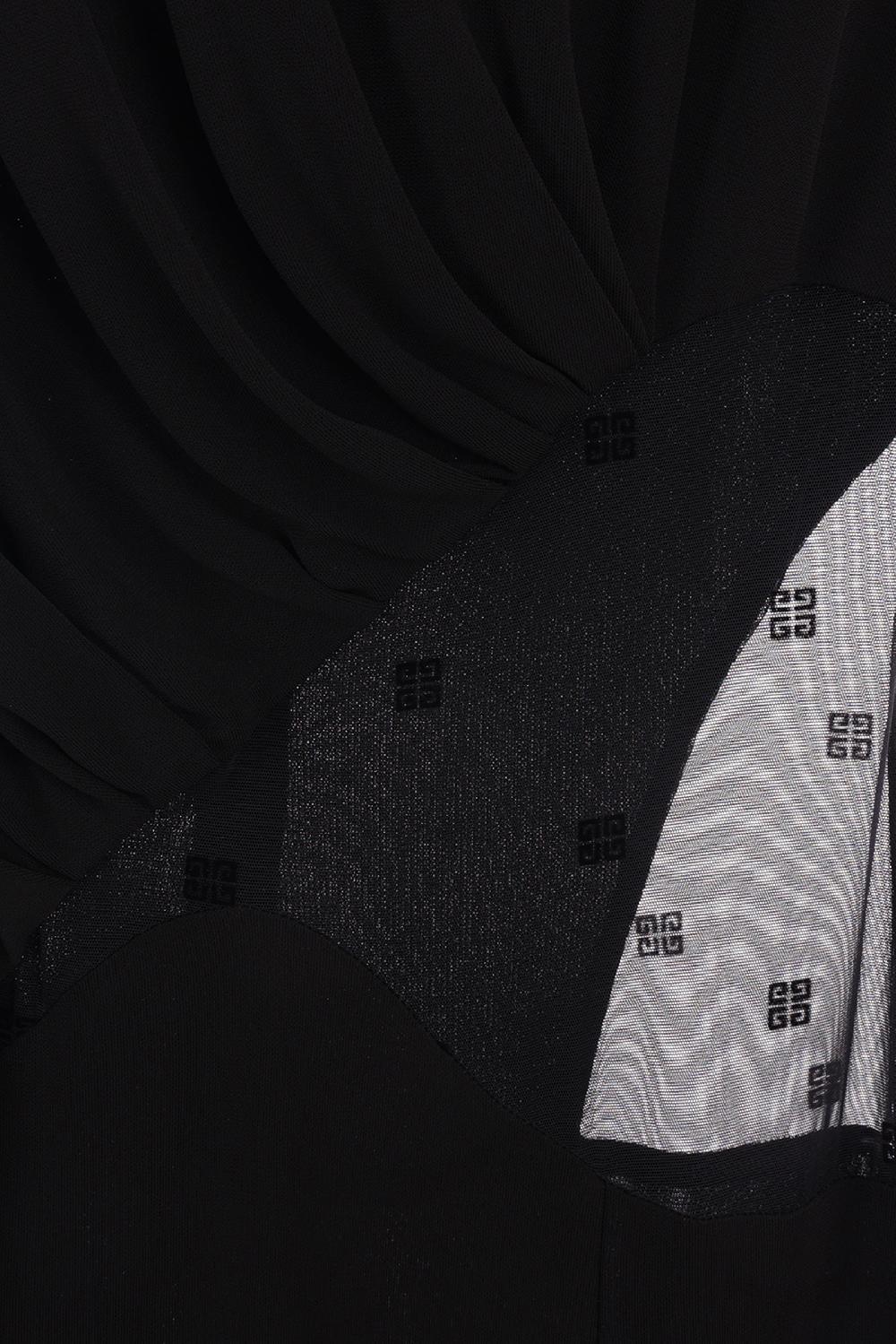 GIVENCHY abito in crepe e rete 4G floccato Affare Del Giorno