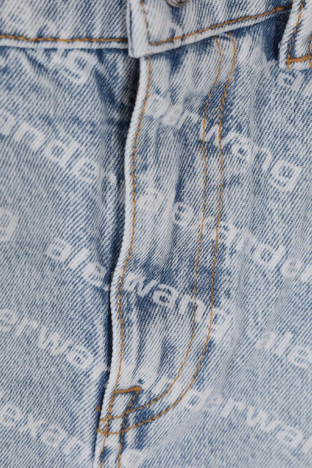 ALEXANDER WANG shorts in denim stampa logo Economico
