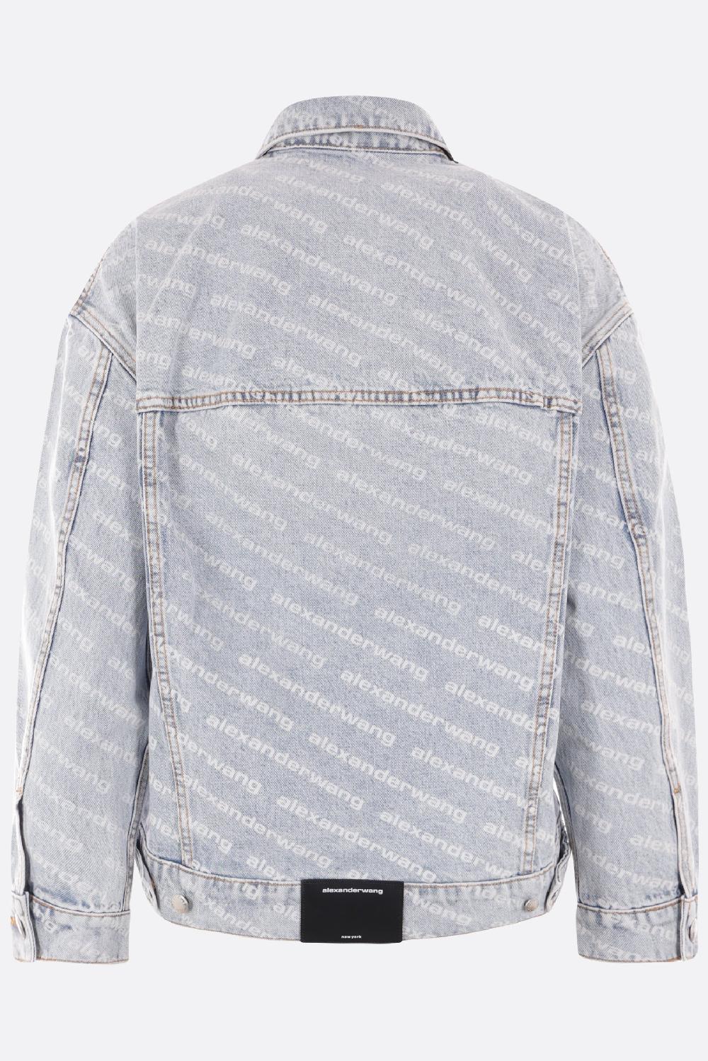 ALEXANDER WANG giubbotto in denim stampa logo Online