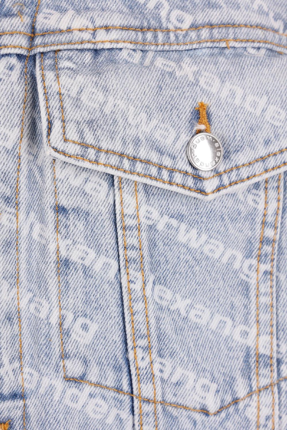 ALEXANDER WANG giubbotto in denim stampa logo Online