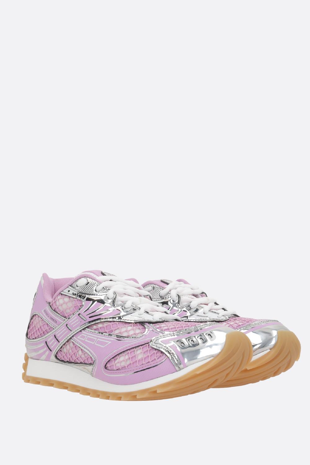 BOTTEGA VENETA sneaker Orbit in mesh e ecopelle laminata Outlet