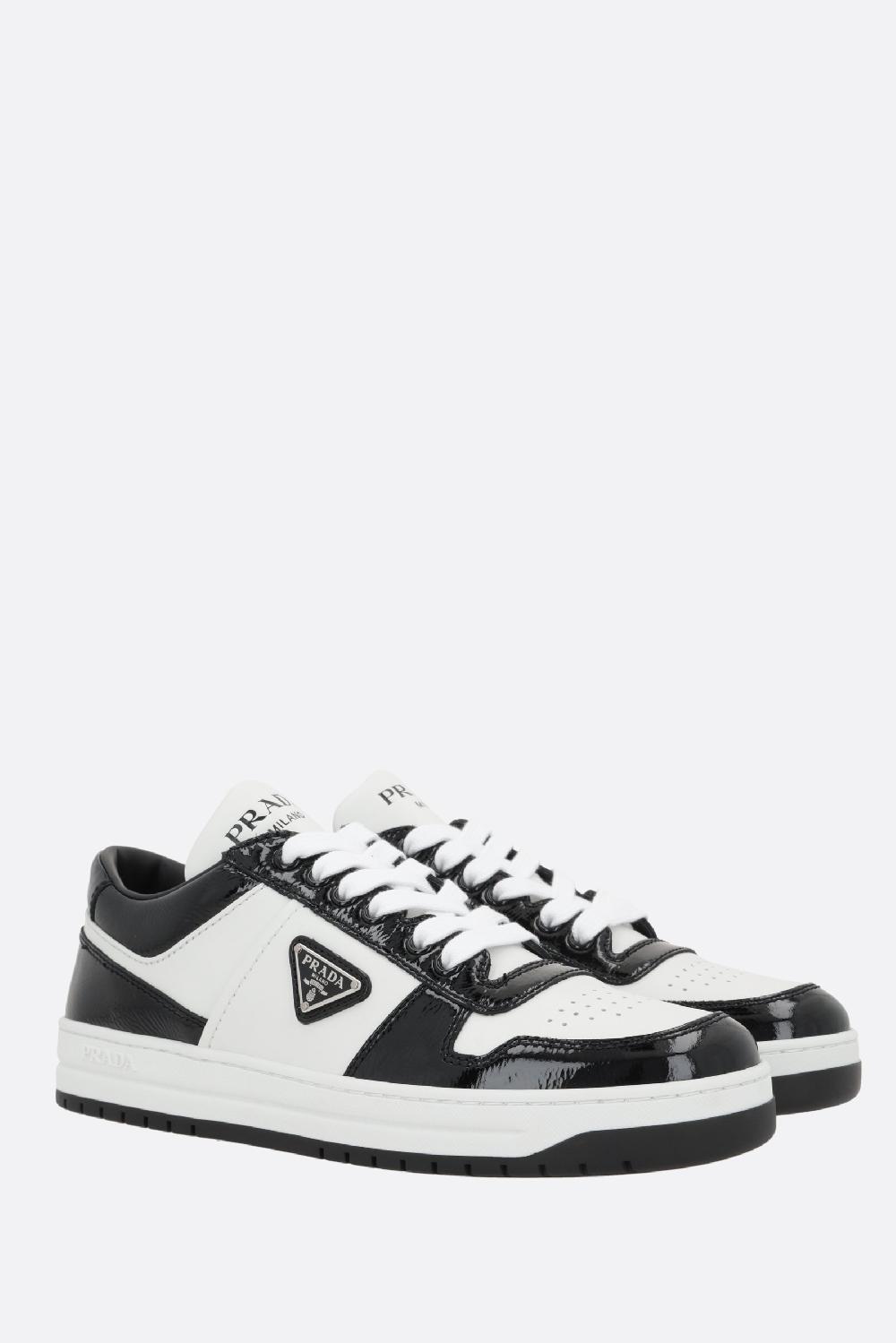 PRADA sneaker Downtown in pelle liscia e naplak Offerta per la Festa della Mamma