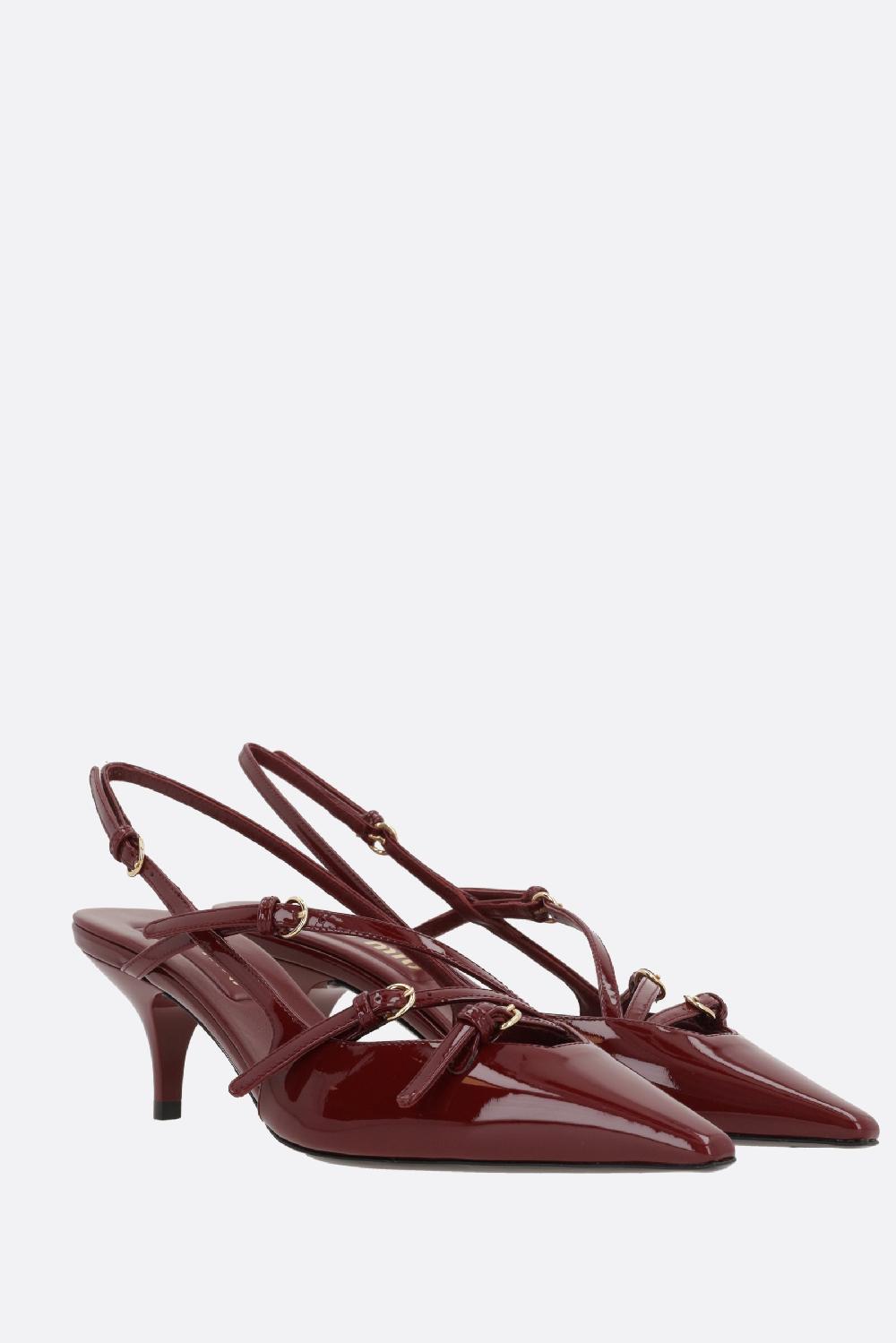 MIU MIU slingback in vernice con fibbie Offerta Anniversario