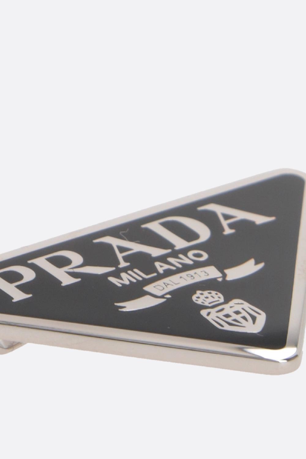PRADA set due fermagli per capelli in metallo con logo Lightning offer