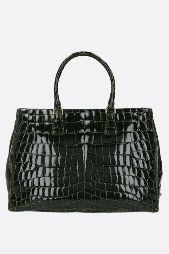 PRADA borsa a mano in pelle di coccodrillo lucido Grandi sconti