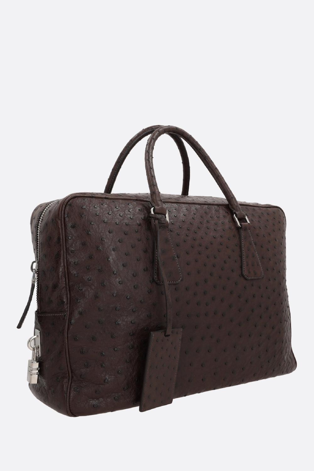 PRADA borsa business in pelle di struzzo Bestseller