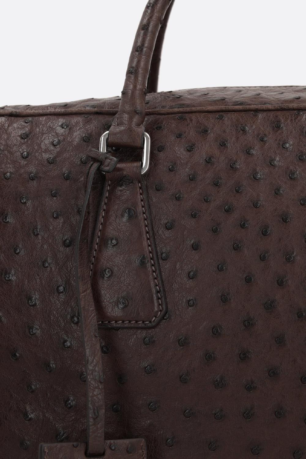 PRADA borsa business in pelle di struzzo Bestseller