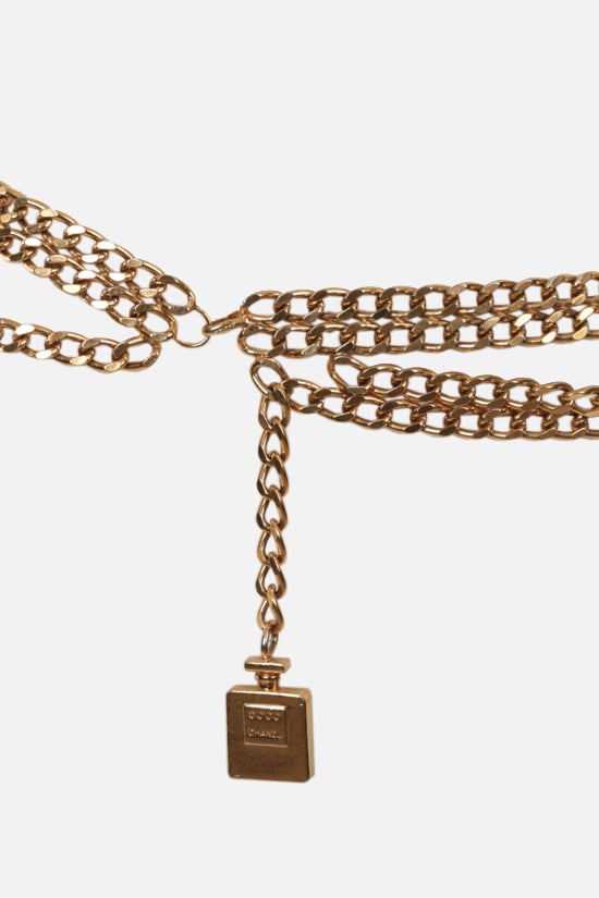 CHANEL VINTAGE WOMAN cintura multicatena con charm Chanel N° 5 parfum Offerte stagionali