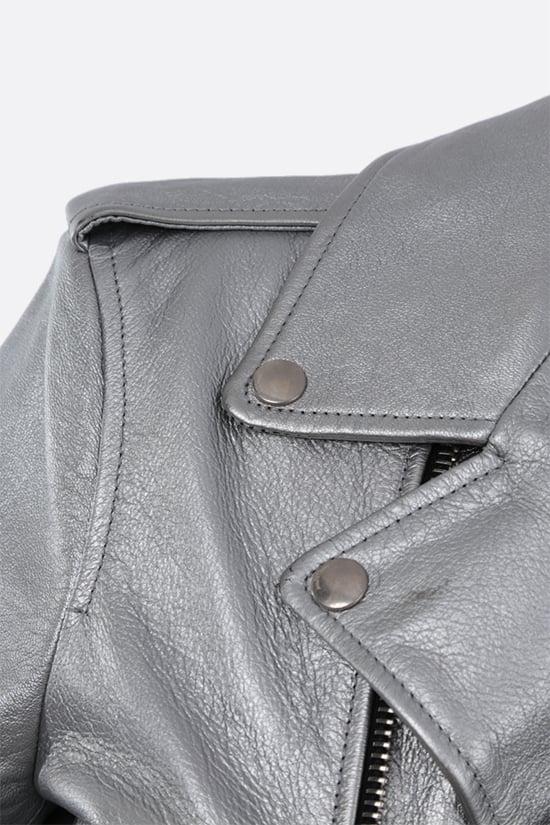 SAINT LAURENT giubbotto biker in nappa laminata Enormi risparmi