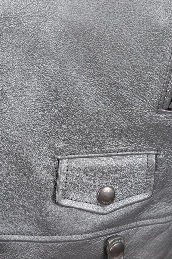 SAINT LAURENT giubbotto biker in nappa laminata Enormi risparmi