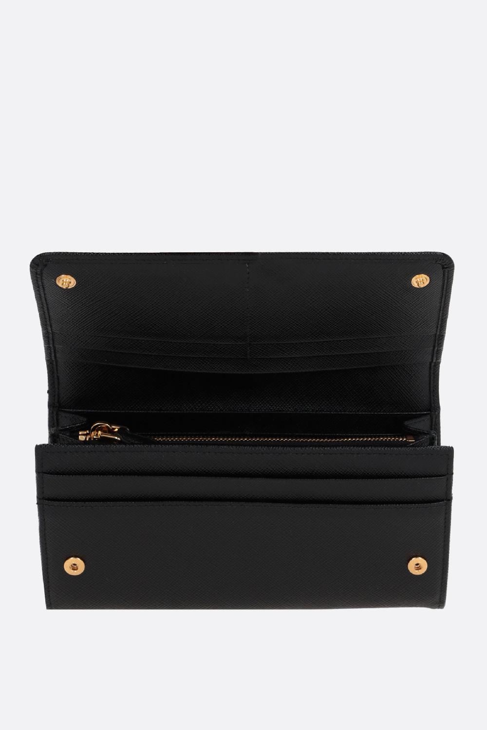 PRADA portafogli continental in pelle Saffiano ACQUISTA ORA