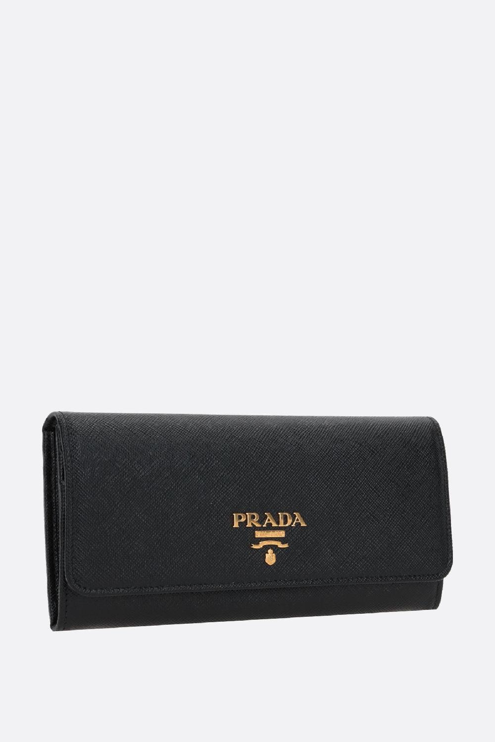 PRADA portafogli continental in pelle Saffiano ACQUISTA ORA