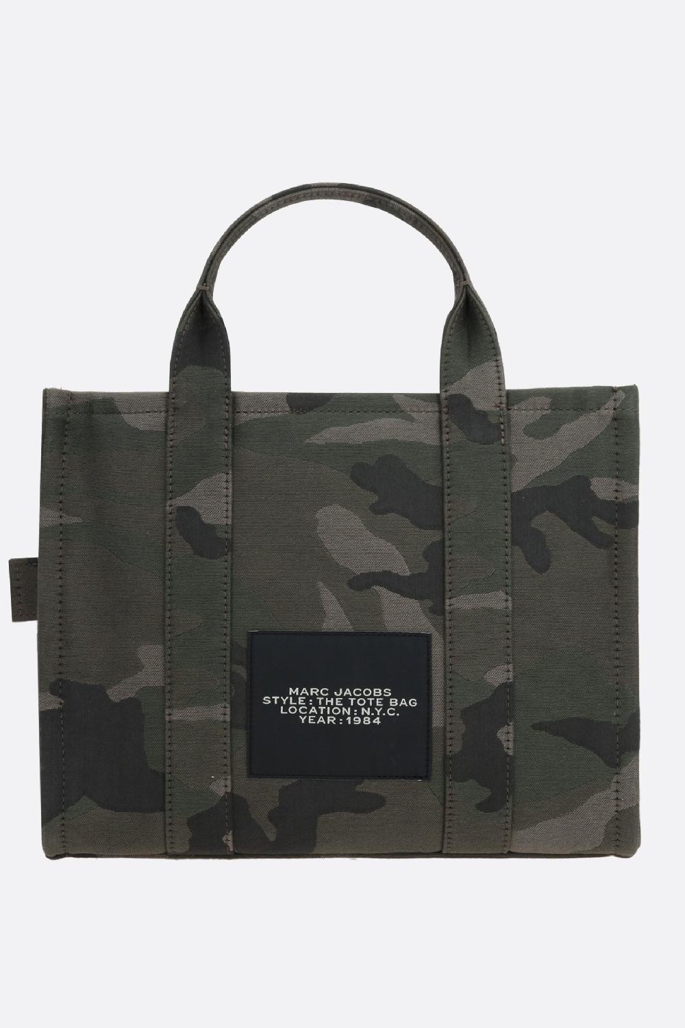 MARC JACOBS borsa tote The Camo Jacquard Medium in canvas Latest stili