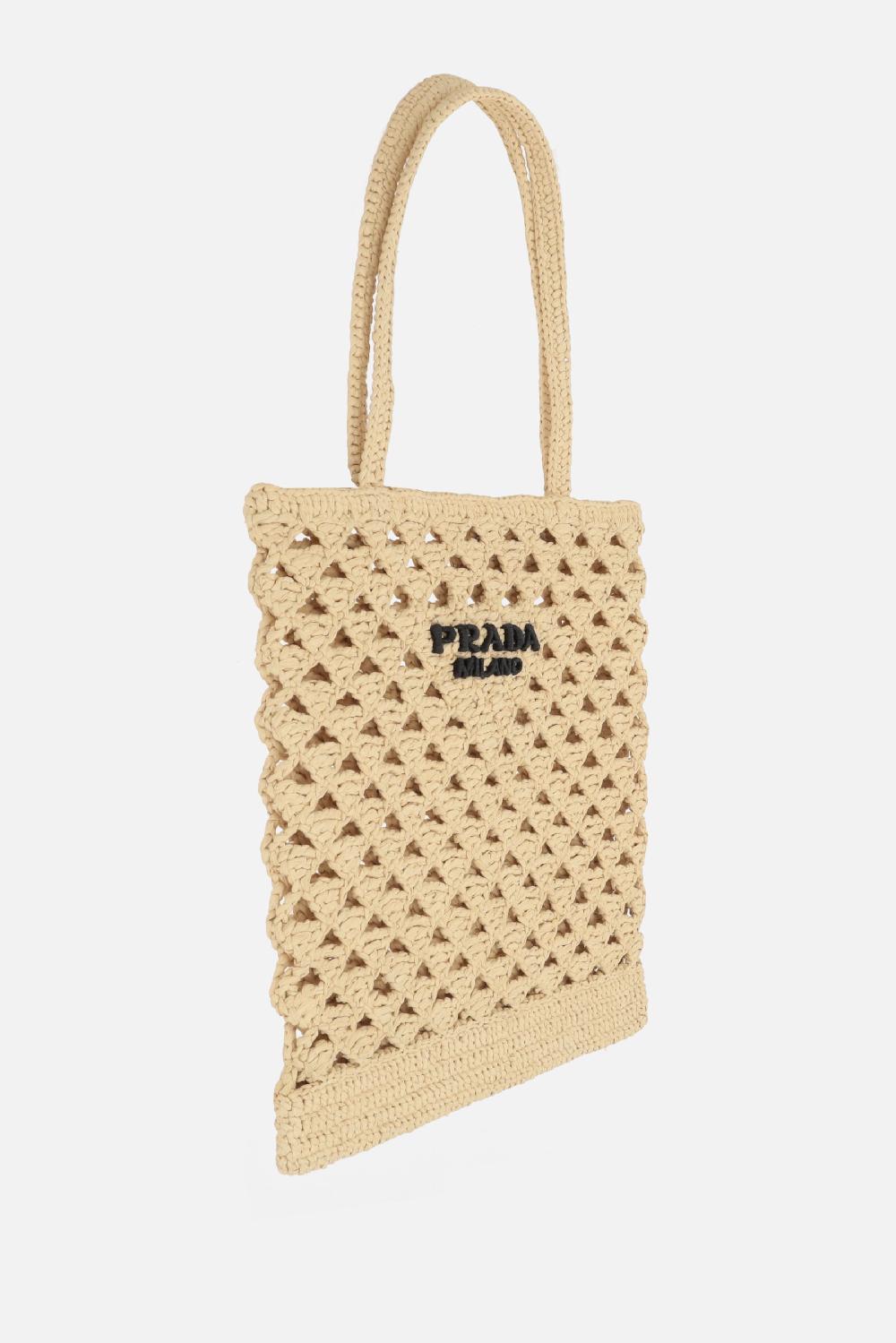 PRADA borsa shopping in rafia sintetica Fino al 65% di sconto