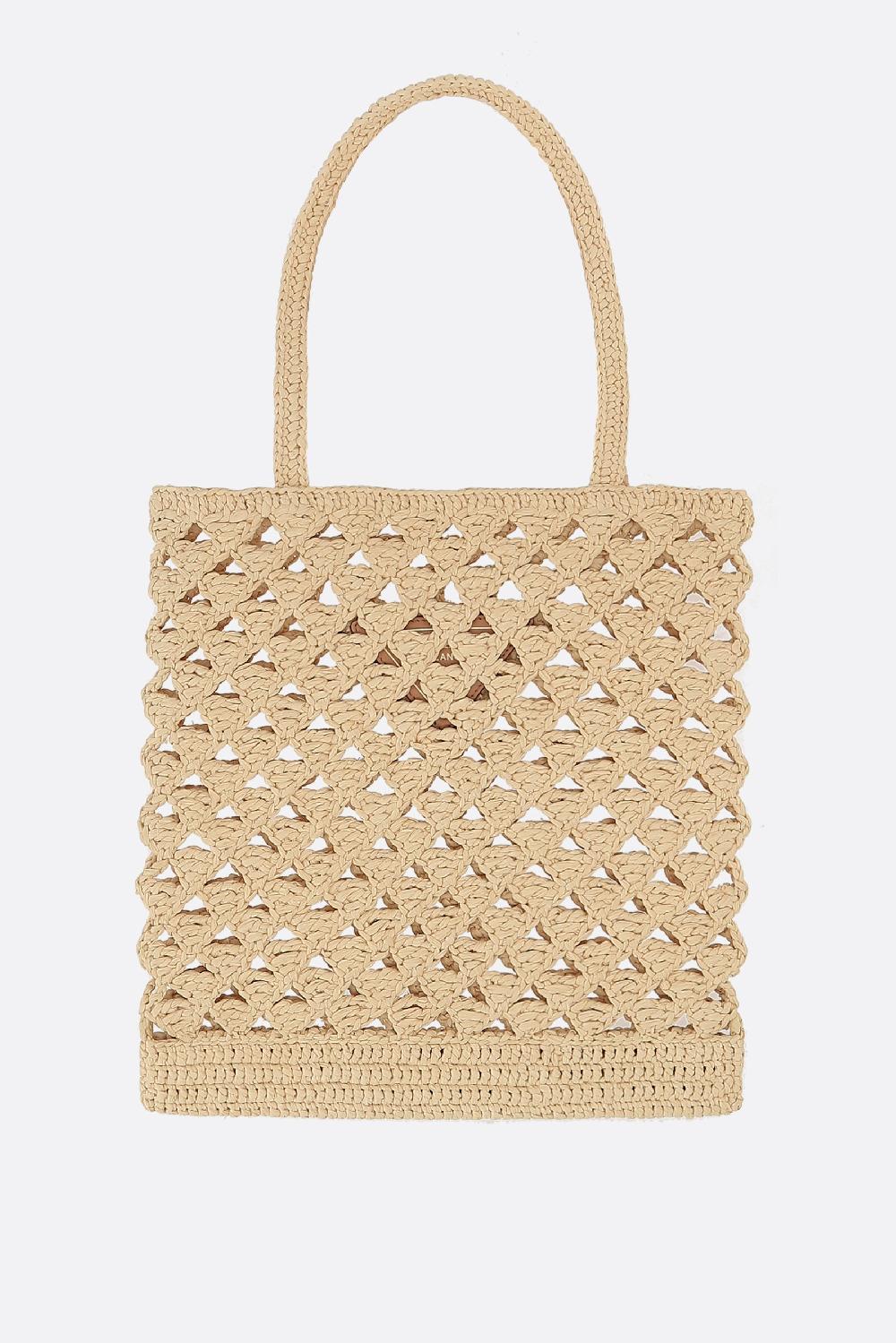 PRADA borsa shopping in rafia sintetica Fino al 65% di sconto