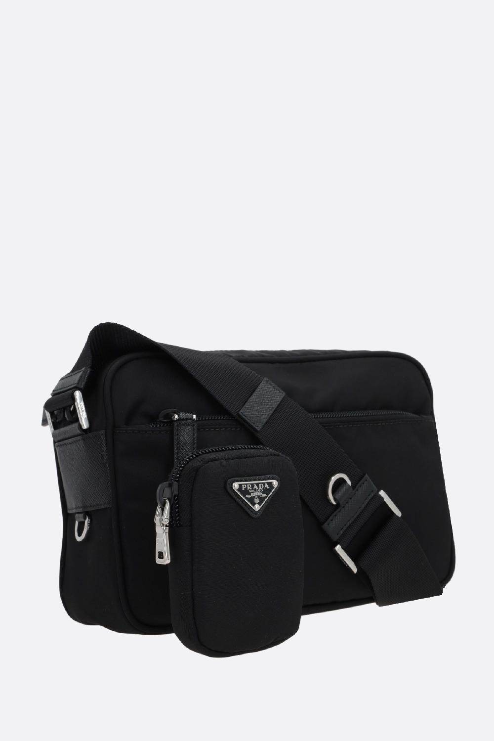 PRADA borsa a tracolla in Re-Nylon con logo Super sconto