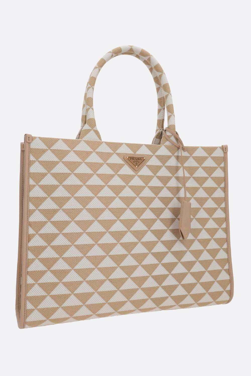 PRADA borsa tote Prada Symbole large in jacquard Officina