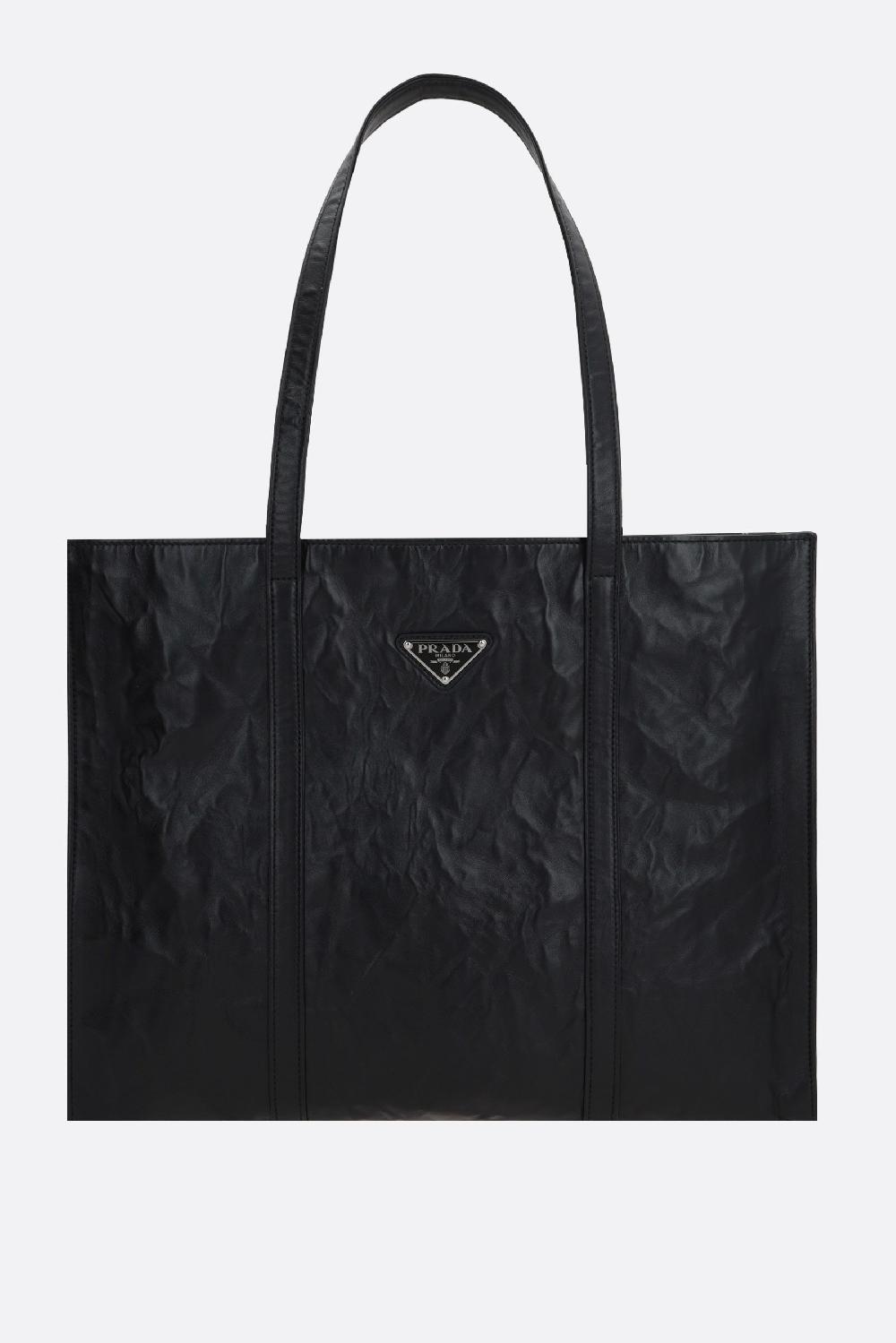 PRADA borsa tote large in nappa antique Sconti questo mese
