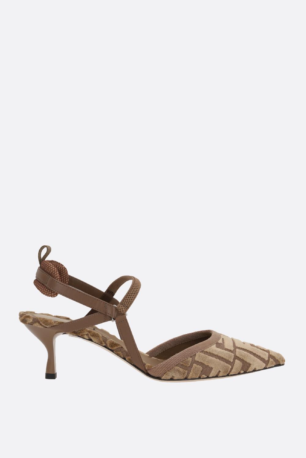 FENDI slingback Colibrì Lite in velluto jacquard FF In Linea