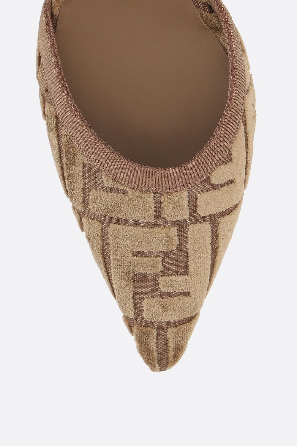 FENDI slingback Colibrì Lite in velluto jacquard FF In Linea