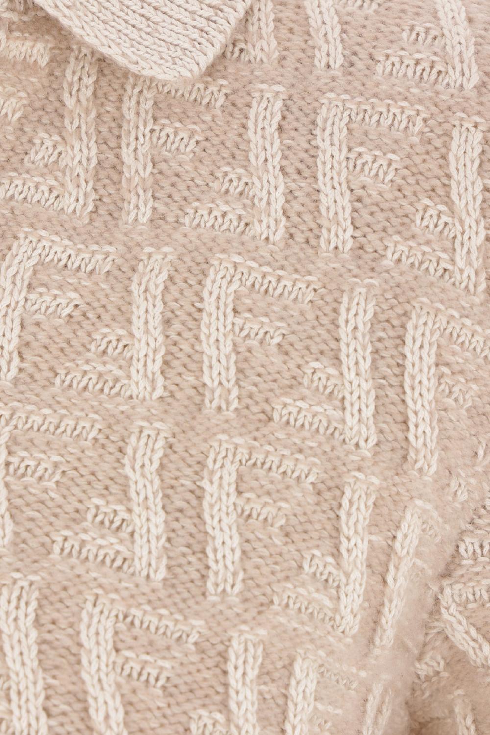 FENDI pullover a polo in seta lana e cashmere Vendita
