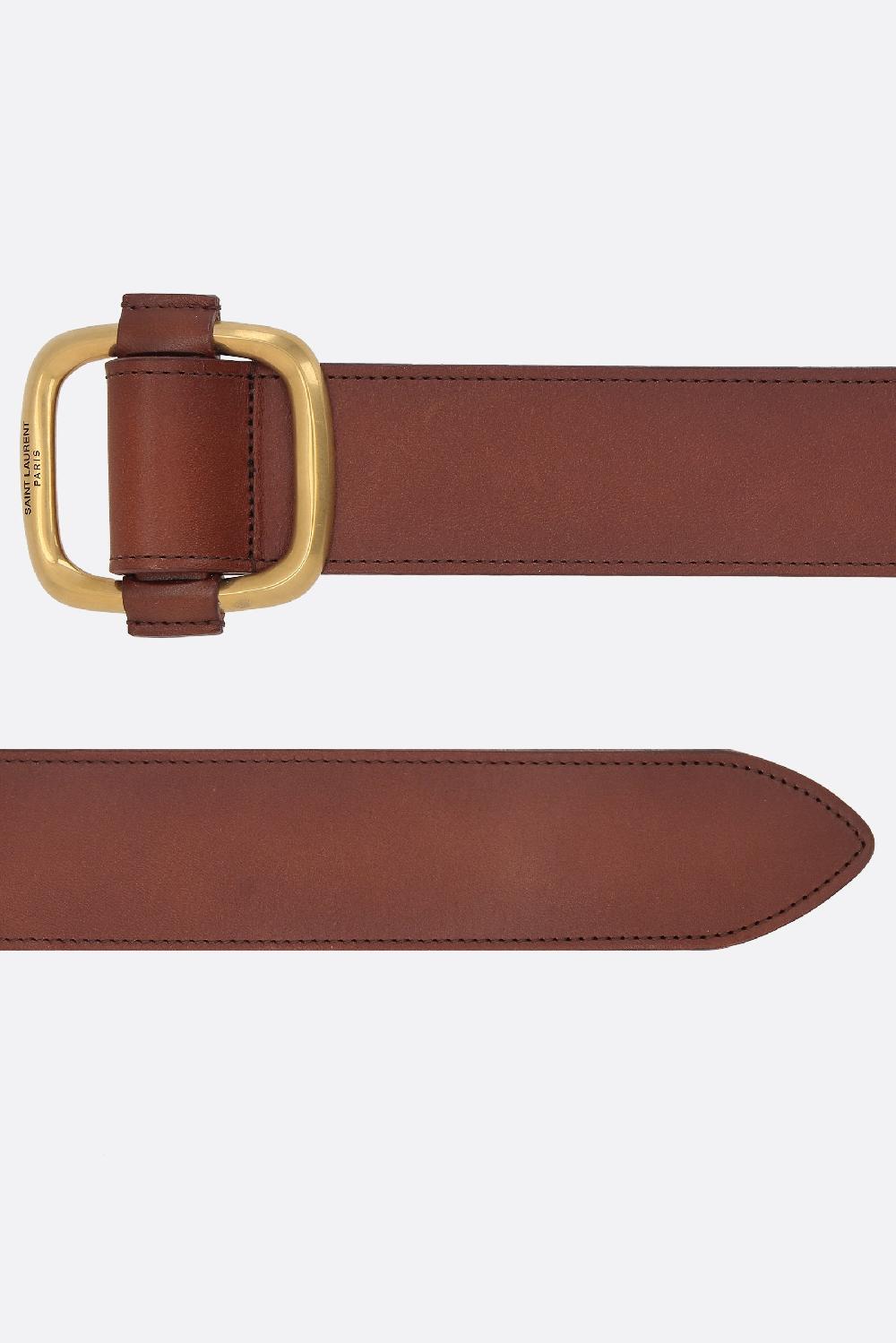SAINT LAURENT cintura alta in pelle liscia Soddisfazione Garantita