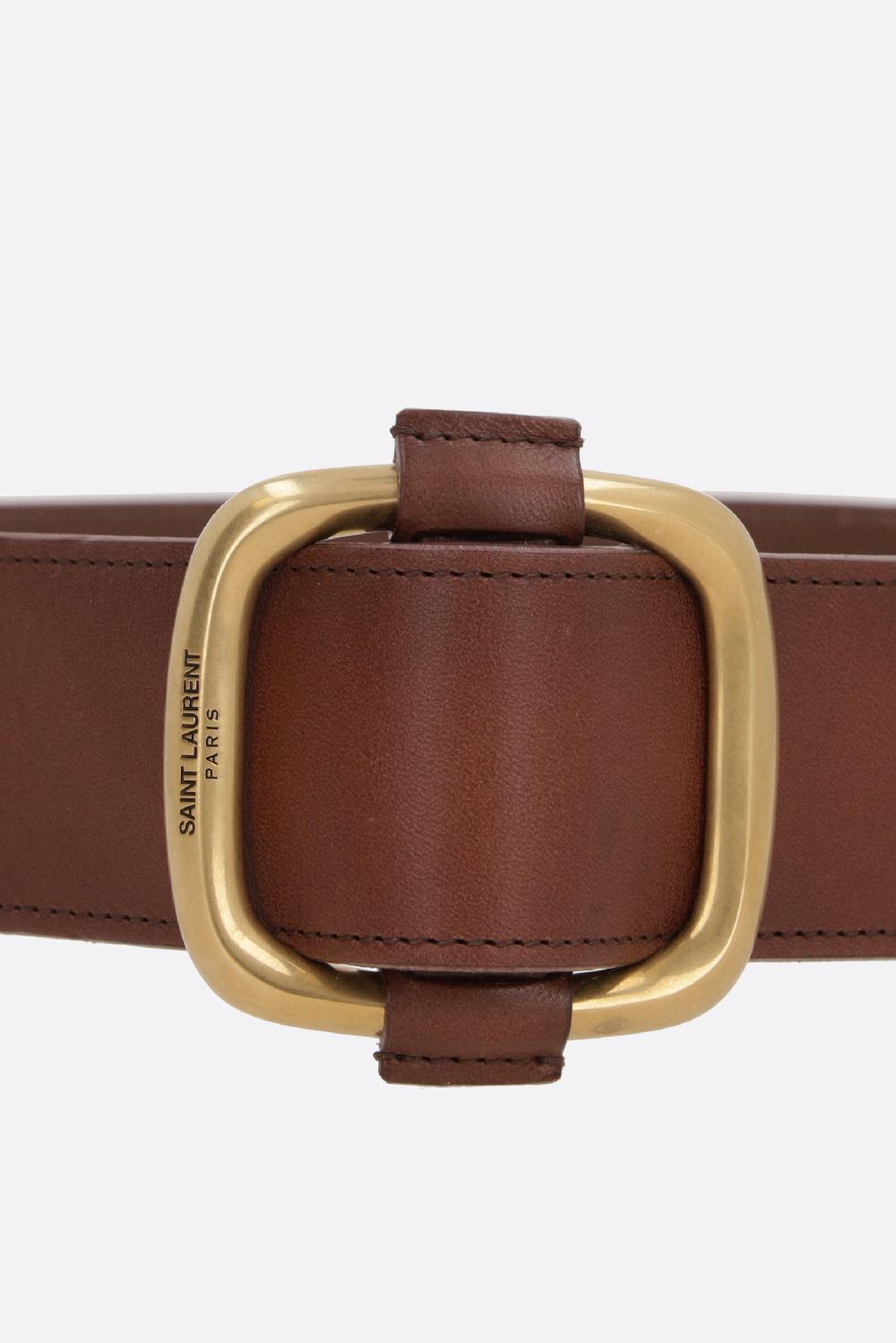 SAINT LAURENT cintura alta in pelle liscia Soddisfazione Garantita
