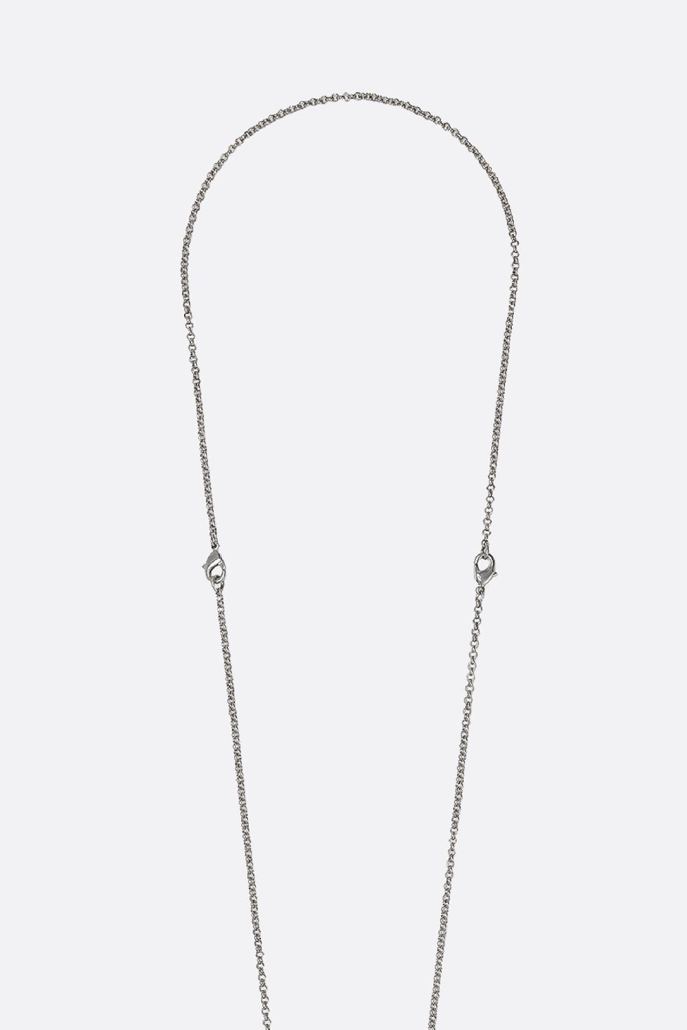 DOLCE & GABBANA collana a catena in ottone con goccia e logo DG Prezzo Ridotto