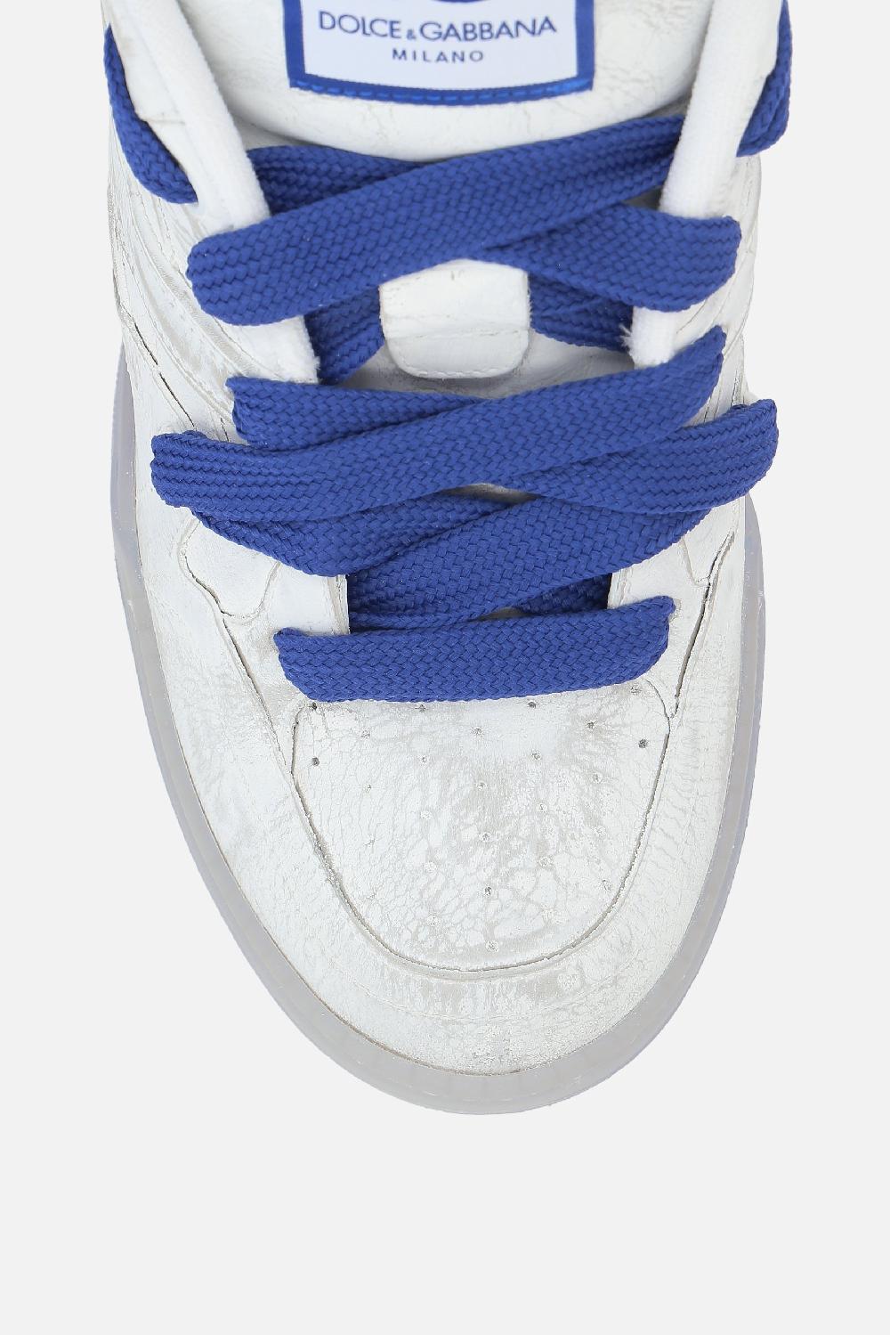 DOLCE & GABBANA sneaker New Roma in pelle liscia effetto dipinto Novità