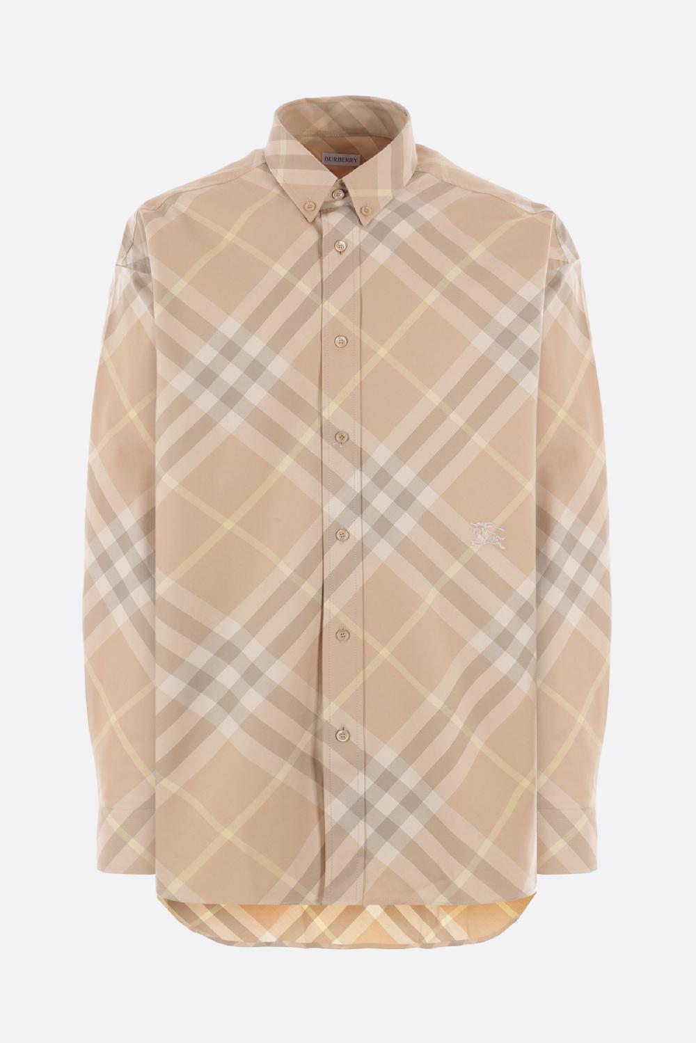 BURBERRY camicia oversize in gabardine Offerta