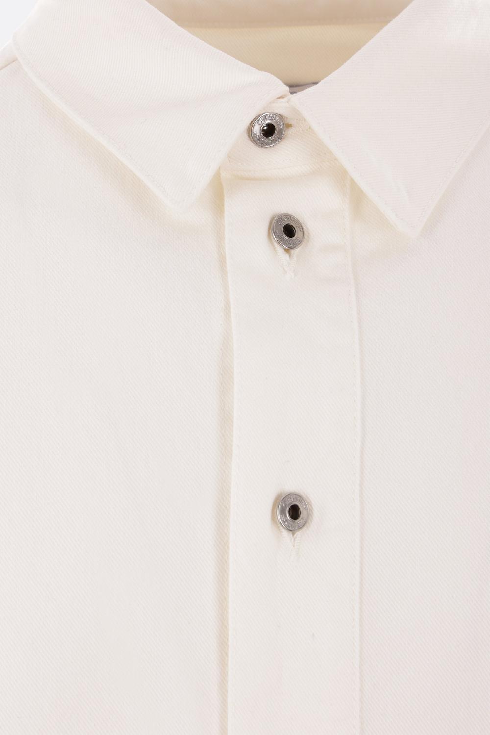 OFF WHITE giacca-camicia oversize in denim ricamo logo 90's Saldi