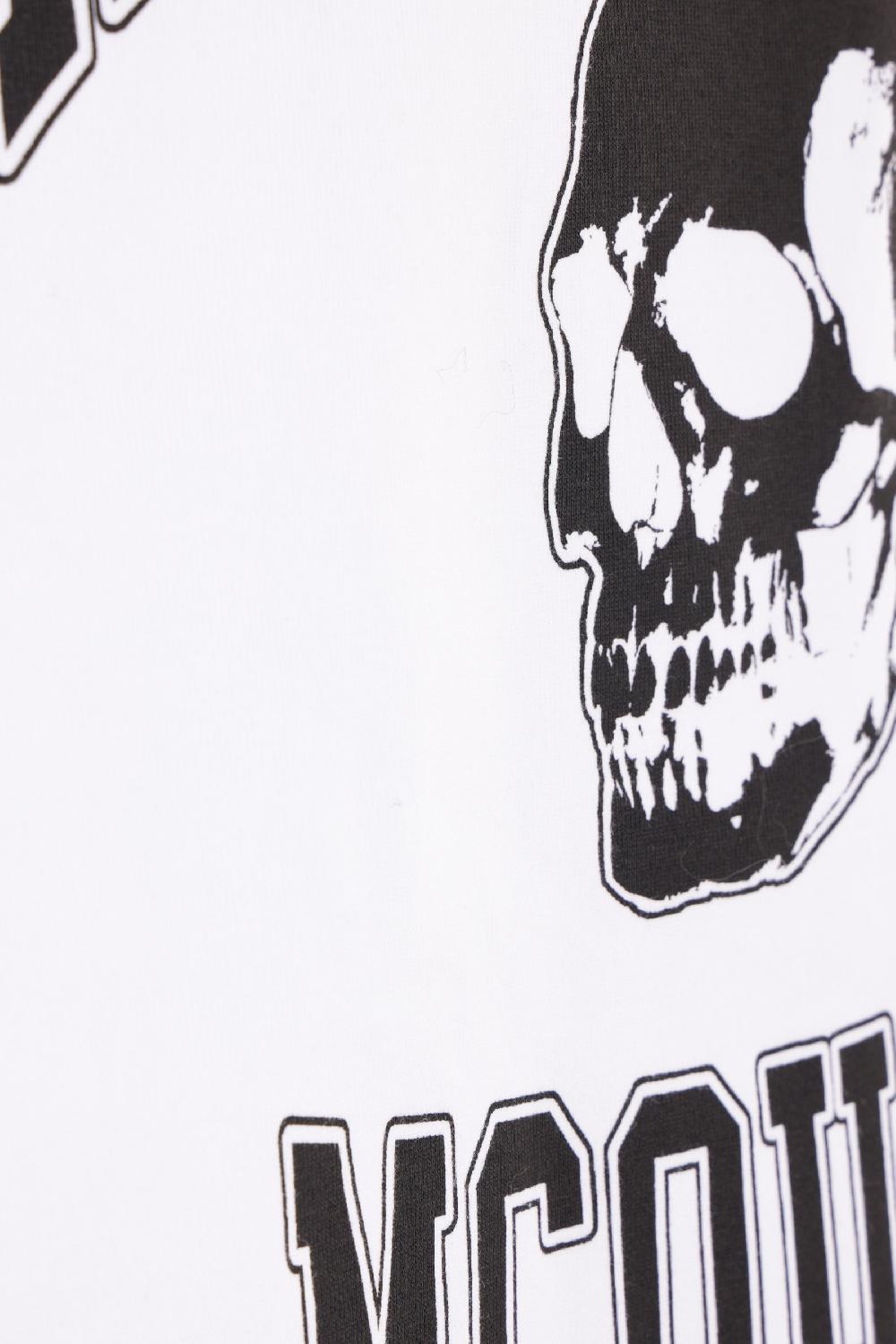 ALEXANDER McQUEEN t-shirt in cotone stampa logo Varisty Spedizione gratuita