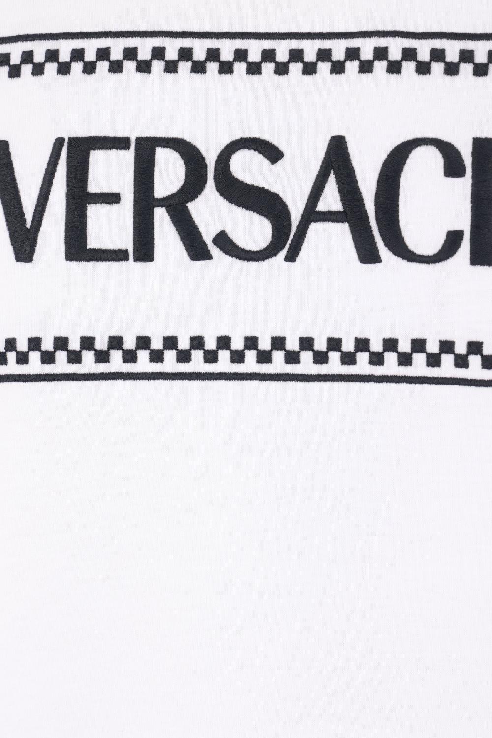 VERSACE t-shirt in cotone ricamo logo Offerta temporanea