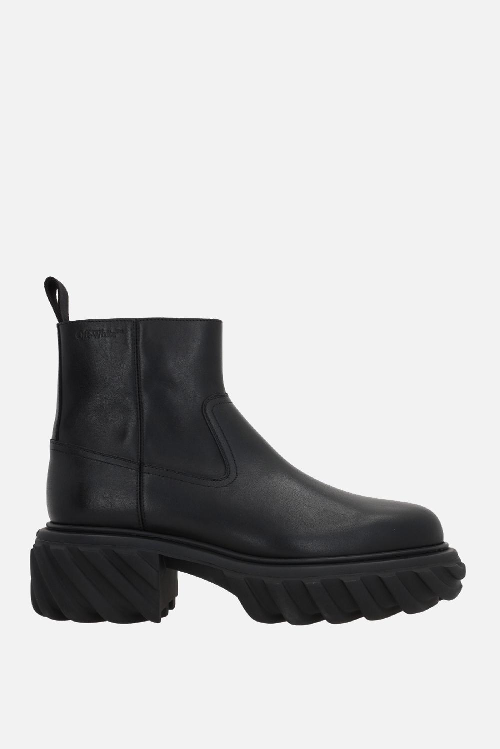 OFF WHITE stivaletto Exploration Motor in pelle liscia Offerte stagionali