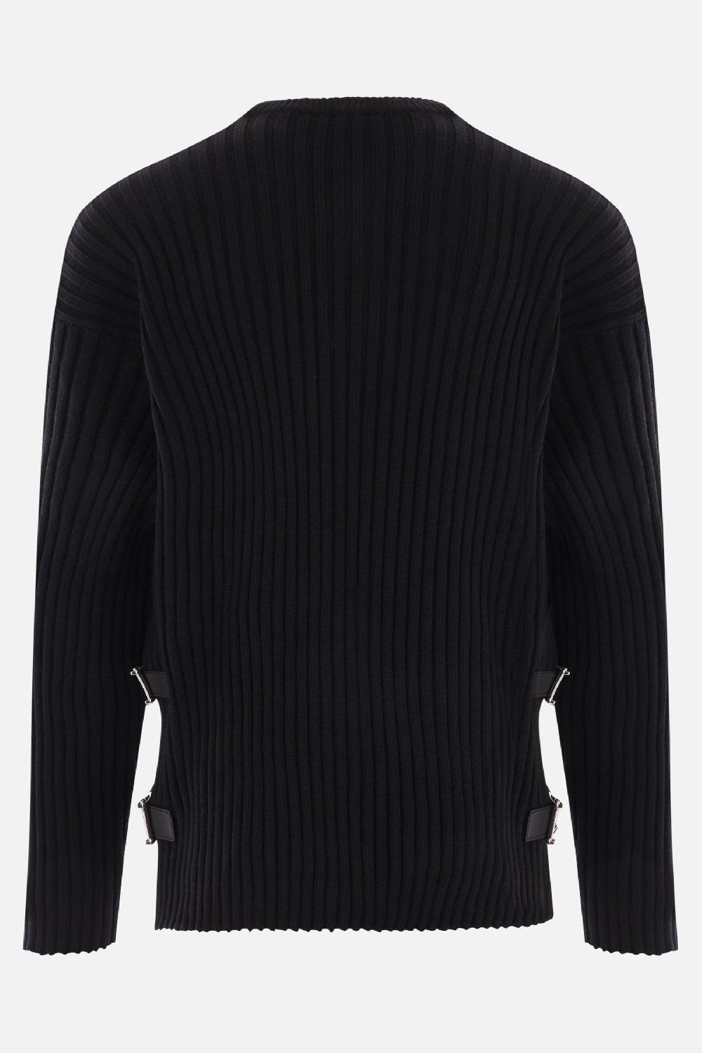 VERSACE pullover in lana con cinturini Comprane uno, ottenene uno gratis