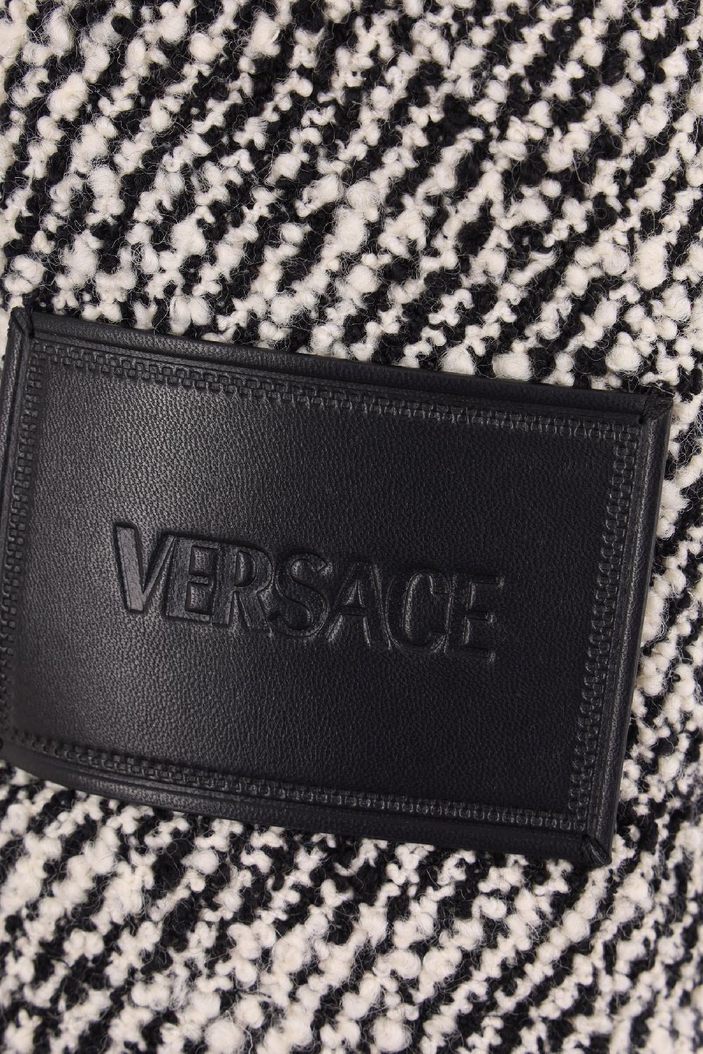 VERSACE cappotto monopetto in misto lana bouclé Offerte giornaliere