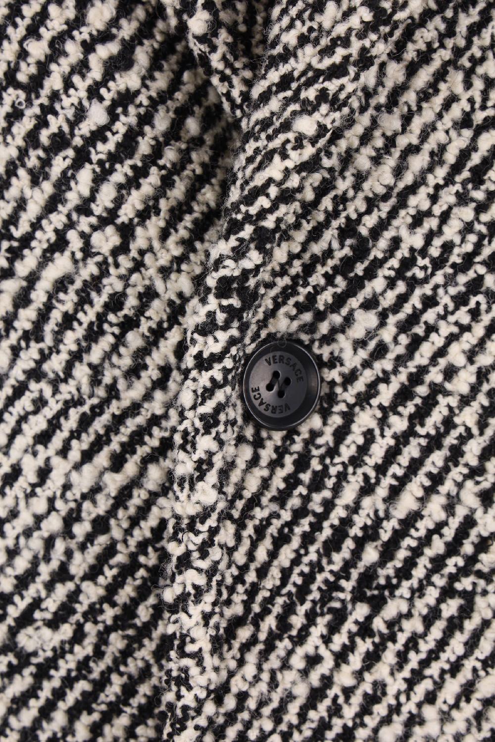 VERSACE cappotto monopetto in misto lana bouclé Offerte giornaliere
