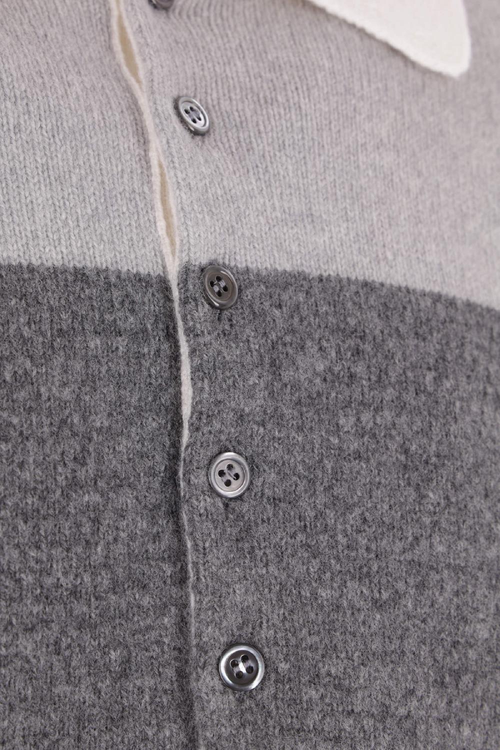 THOM BROWNE pullover polo 4bar in lana Sconti VIP