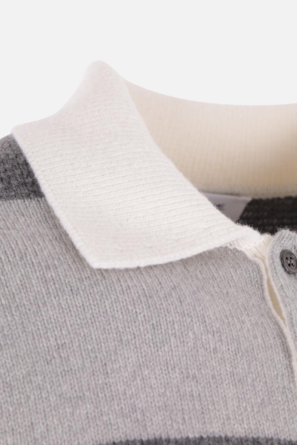 THOM BROWNE pullover polo 4bar in lana Sconti VIP